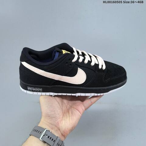 Nike SB Dunk Low Pink Hole Black Pale Pink White Yellow EU 36-46 Skate Shoe - Unisex (BS-60516)