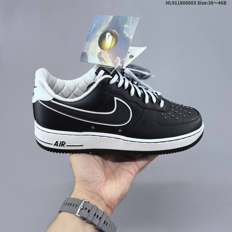 Nike Air Force 1 07 IM6643 010 Black White Silver EU 36-46 Sneaker - Unisex (BS-59983)