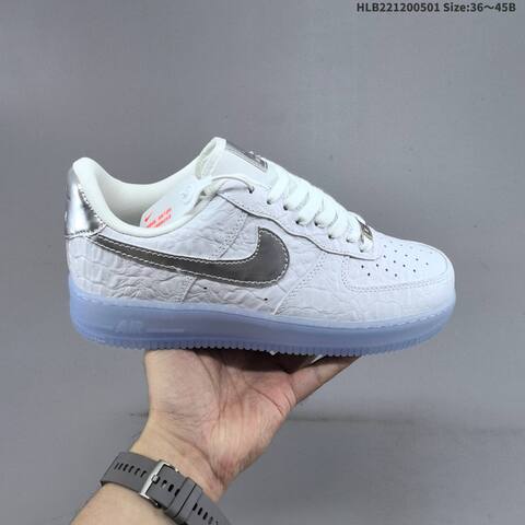 Nike Air Force 1 07 White Silver Light Blue EU 36-45 Sneaker - Unisex (BS-60541)