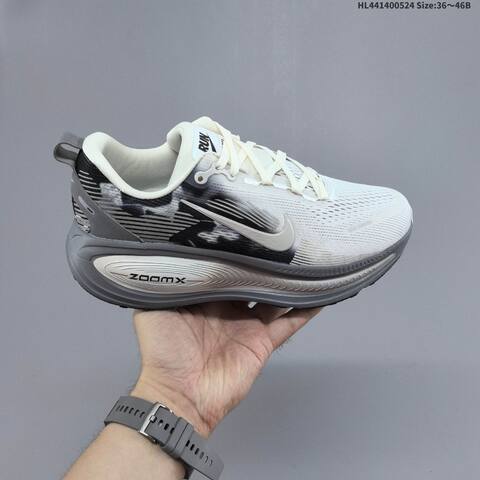 Nike Vomero 18 ReactX Air Zoom Off White Dark Grey Black EU 36-46 Running Shoe - Unisex (BS-60164)