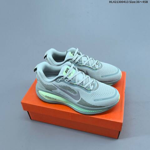 Nike Vomero 18 ReactX Air Zoom Light Grey Neon Green Black EU 36-45 Running Shoe - Unisex (BS-60758)