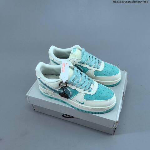 Nike Air Force 1 07 Low Off White Light Blue Light Green EU 36-45 Sneaker - Unisex (BS-59917)