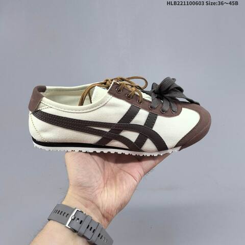 Onitsuka Tiger Mexico 66 Deluxe Cream Dark Brown White EU 36-45 Sneaker Casual Sneakers - Unisex (BS-68766)
