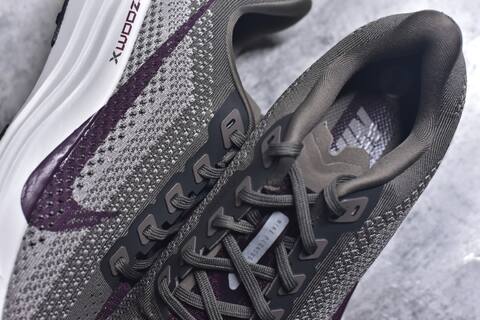 Nike REACTX PEGASUS Plus Grey Dark Purple White Black Running Shoe (BS-59555)