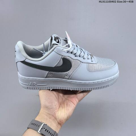 Nike Air Force 1 07 Wolf Grey Black White EU 36-45 Sneaker - Unisex (BS-60976)