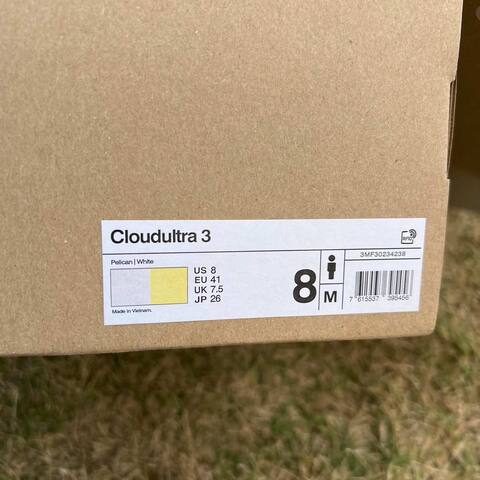 On Running Cloudultra 3 Cream White Neon Yellow Gray US 8 EU 41 UK 7 5 JP 26 Trail Shoe Trail Running Sneakers - Men's (BS-86991)