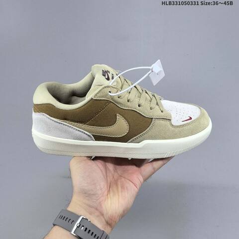 Nike SB Force 58 Khaki Brown White Red EU 36-45 Skate Shoe - Unisex (BS-61021)