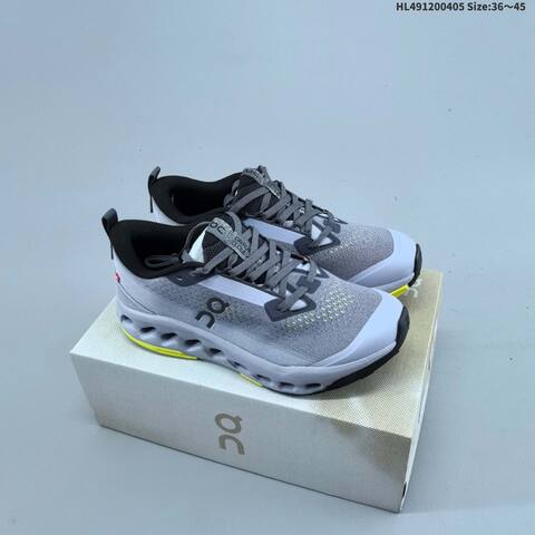 On Cloudsurfer Trail 2 Black White Gray Neon Yellow EU 36-45 Trail Shoe Trail Running Sneakers - Unisex (BS-69637)