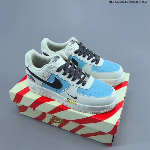 Nike Air Force 1 07 LV8 White University Blue Dark Grey EU 36-45 Sneaker - Unisex (BS-62069)
