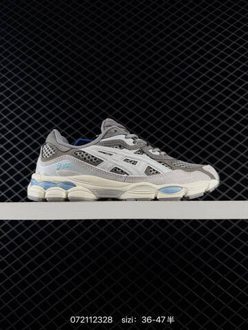 ASICS Gel-NYC Grey Cream Light Blue EU 36-47 Running Shoe Running Sneakers - Unisex (BS-81718)