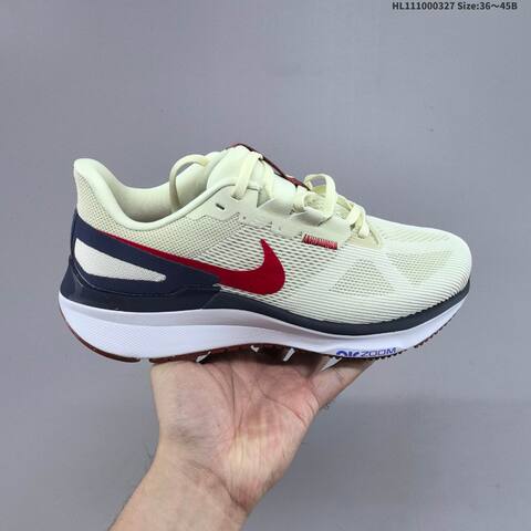 Nike Air Zoom Structure 25 Cream Red Navy White EU 36-45 Running Shoe - Unisex (BS-61099)