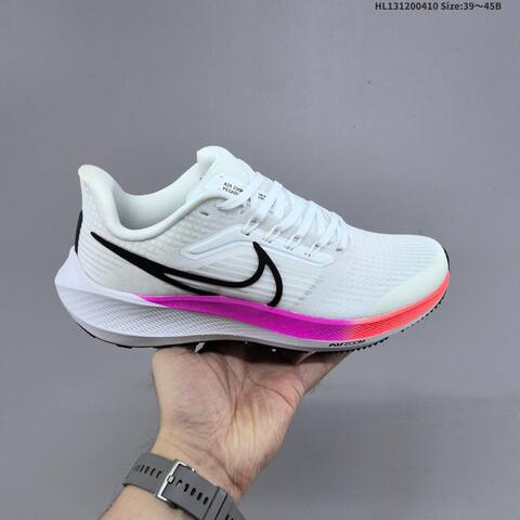 Nike Air Zoom Pegasus 39 White Black Pink Orange EU 39-45 Running Shoe - Unisex (BS-60843)
