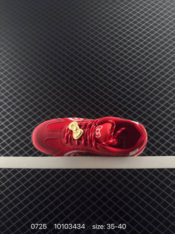 Old Order Hello Kitty Racing Shoe Red White Gold Black 35-40 Sneaker Casual Sneakers - Unisex (BS-85520)