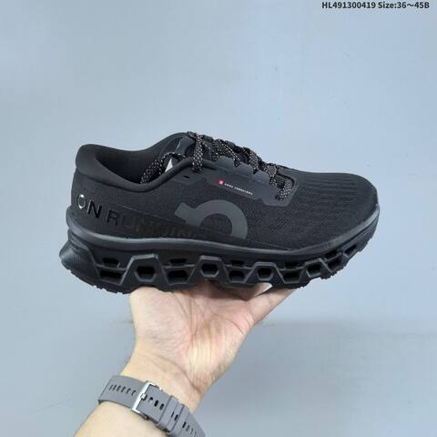 On Cloudmonster 3 Triple Black EU 36-45 Running Shoe Running Sneakers - Unisex (BS-69597)