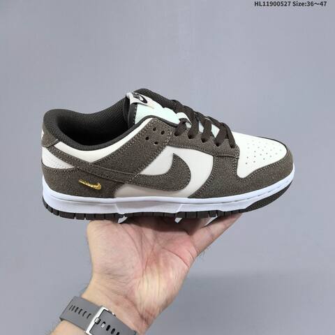 Nike SB Dunk Low Brown White Gold EU 36-47 Skate Shoe - Unisex (BS-60084)