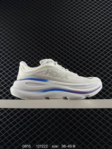 HOKA ONE ONE Bondi 9 White Blue Purple EU 36-45 Running Shoe Running Sneakers - Unisex (BS-86490)
