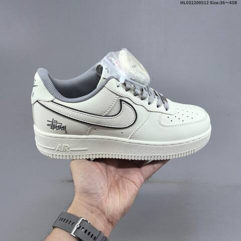 Nike Air Force 1 Low Stussy Light Beige Grey Black EU 36-45 Sneaker - Unisex (BS-60383)