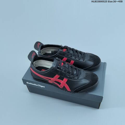Onitsuka Tiger Mexico 66 Black Red EU 36-45 Sneaker Casual Sneakers - Unisex (BS-68800)