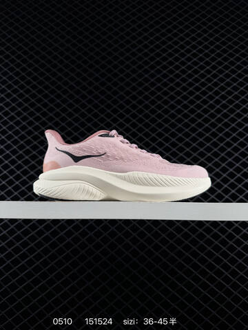 HOKA ONE ONE Mach 6 Light Pink Off White Black EU 36-45 Running Shoe Running Sneakers - Unisex (BS-86233)