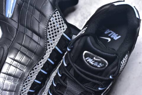 Nike Palace x Air Max 95 Black Metallic Silver Light Blue Sneaker (BS-59640)