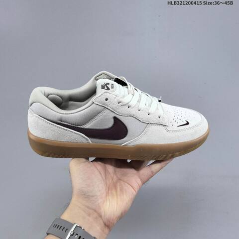 Nike SB Force 58 Light Grey Dark Brown Gum EU 36-45 Skate Shoe - Unisex (BS-60728)