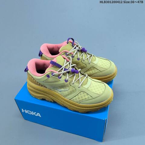 HOKA Bondi B3 LS Beige Pink Purple Yellow EU 36-47 Running Shoe Running Sneakers - Unisex (BS-69355)