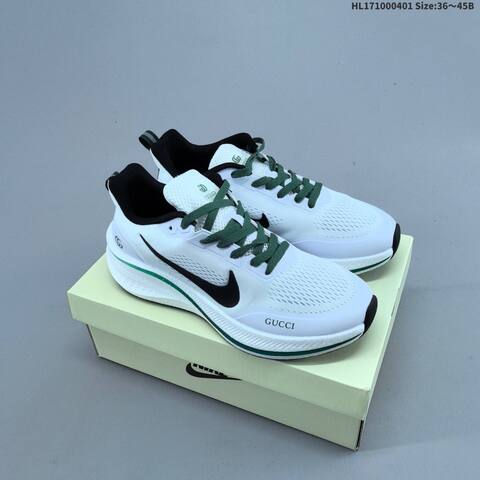 Nike DIY ZOOM AIR LJ7701-002 White Black Green EU 36-45 Running Shoe - Unisex (BS-60989)