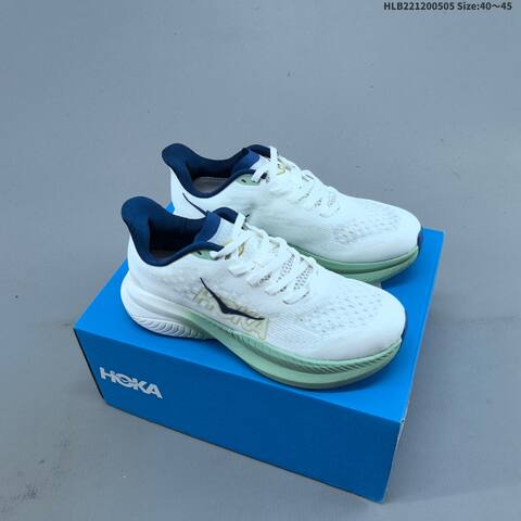 HOKA Mach 6 White Navy Mint Green EU 40-45 Running Shoe Running Sneakers - Men's (BS-69345)