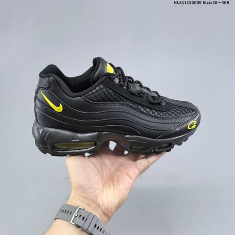 Nike Air Max 95 TT FB2709-010 Black Yellow EU 36-46 Running Shoe - Unisex (BS-59931)