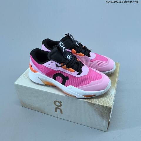 On THE ROGER Pro Pink Black White Orange EU 36-45 Tennis Shoe Casual Sneakers - Unisex (BS-69697)