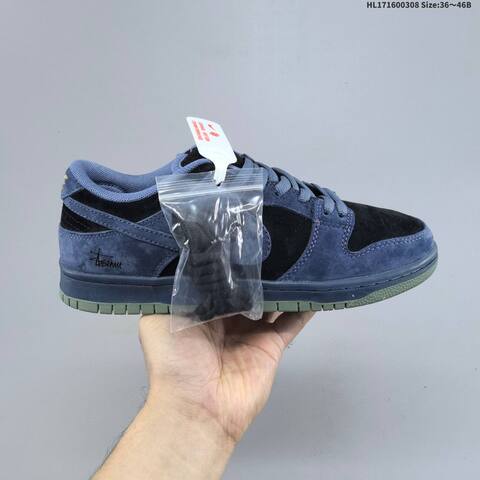 Nike SB Dunk Low Navy Blue Black Olive Green EU 36-46 Skate Shoe - Unisex (BS-61427)
