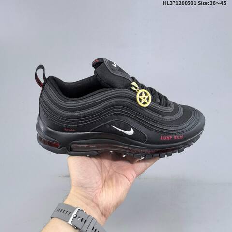Nike Air Max 97 Black White Red Blue EU 36-45 Running Shoe - Unisex (BS-60561)