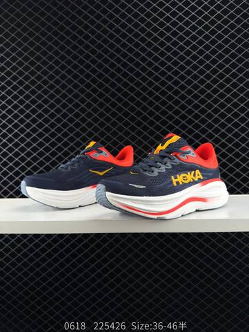 HOKA ONE ONE Bondi 9 Navy Blue Red Yellow White EU 36-46 Running Shoe Running Sneakers - Unisex (BS-86596)