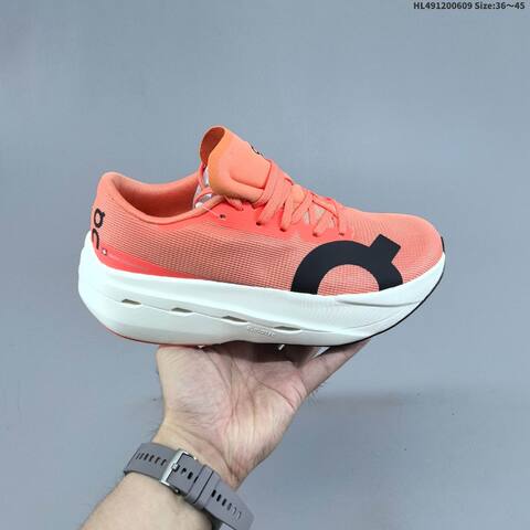 On Cloudboom Volt Coral Orange White Black EU 36-45 Running Shoe Running Sneakers - Unisex (BS-69494)