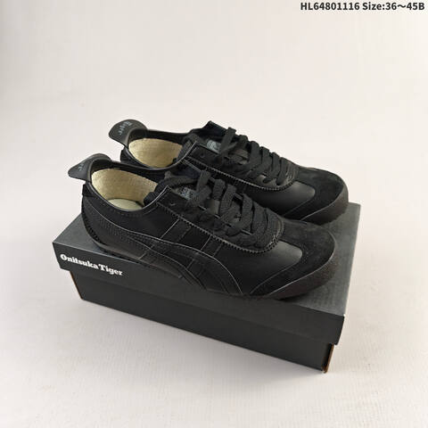 Onitsuka Tiger Mexico 66 Triple Black EU 36-45 Sneaker Casual Sneakers - Unisex (BS-69286)