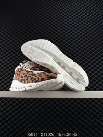 On Cloudnova Brown Black White Leopard EU 36-45 Running Shoe Running Sneakers - Unisex (BS-85559)