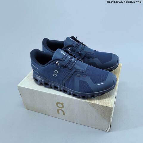 On Cloud 5 Navy Blue And All White EU 36-45 Running Shoe Running Sneakers - Unisex (BS-69693)