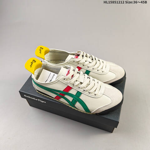 Onitsuka Tiger MEXICO 66 Cream Green Red Yellow EU 36-45 Sneaker Casual Sneakers - Unisex (BS-69161)