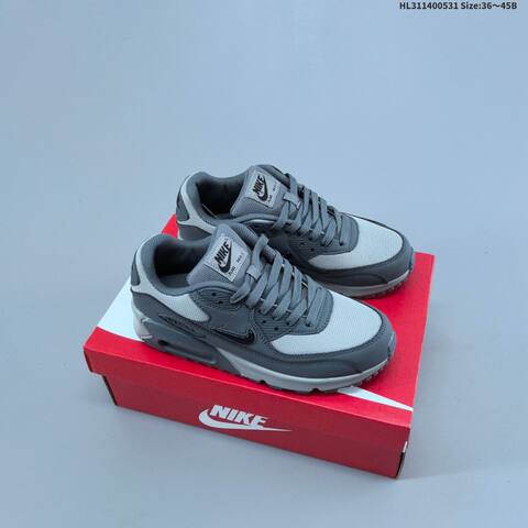 Nike Air Max 90 Cool Grey White Black Yellow EU 36-45 Sneaker - Unisex (BS-60049)