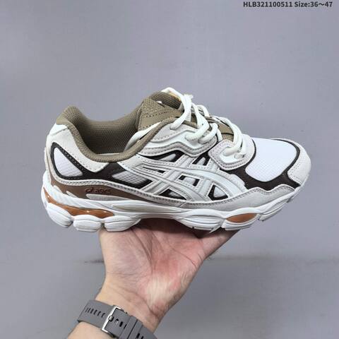 ASICS GEL NYC White Brown Khaki Orange EU 36 47 Running Shoe EU 36-47 Running Sneakers - Unisex (BS-68845)