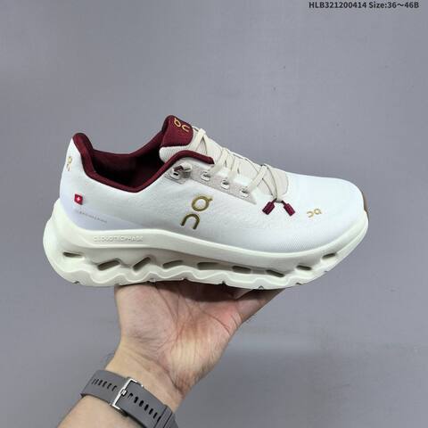 On Cloudtilt White Cream Burgundy Gold EU 36-46 Running Shoe Running Sneakers - Unisex (BS-69609)