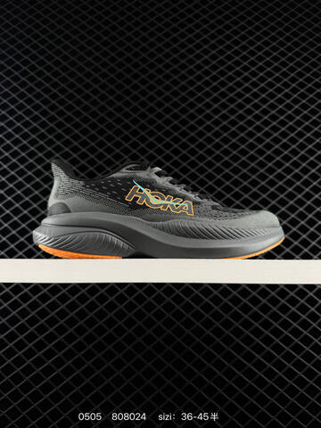 HOKA Mach 6 Black Grey Orange Cyan EU 36-45 Running Shoe Running Sneakers - Unisex (BS-86240)