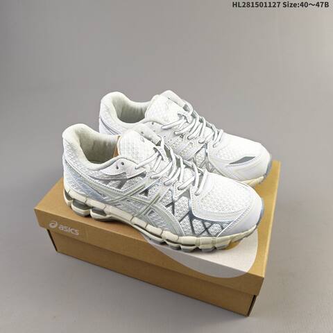 ASICS GEL-KAYANO 20 White Silver Cream EU 40-47 Running Shoe Running Sneakers - Men's (BS-69218)