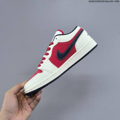 Jordan Air Jordan 1 Low Sail Red Obsidian White EU 36-45 Sneaker - Unisex (BS-61652)