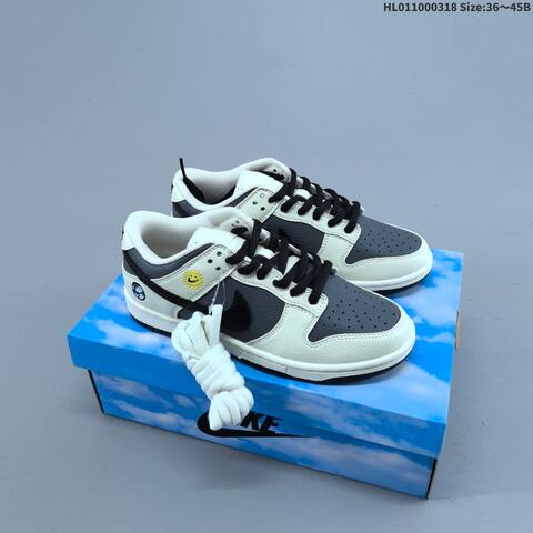 Nike SB Dunk Low Off White Dark Grey Black Yellow EU 36-45 Skate Shoe - Unisex (BS-61273)