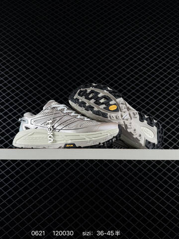 HOKA ONE ONE Mafate Speed 2 Low Silver White Black Yellow EU 36-45 Trail Shoe Trail Running Sneakers - Unisex (BS-86189)
