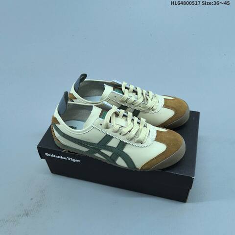 Onitsuka Tiger Mexico 66 Cream Brown Green Blue EU 36-45 Sneaker Casual Sneakers - Unisex (BS-68833)