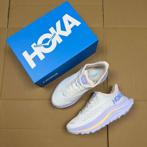 HOKA Kawana White Light Purple Pale Yellow Running Shoe Running Sneakers (BS-86926)