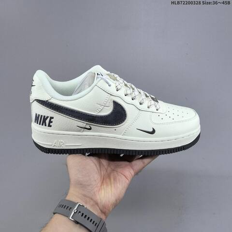 Nike Air Force 1 07 LV8 Off White Dark Grey Black EU 36-45 Sneaker - Unisex (BS-61078)