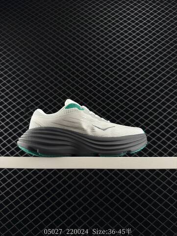 HOKA ONE ONE Bondi 8 White Dark Grey Teal EU 36-45 Running Shoe Running Sneakers - Unisex (BS-86636)